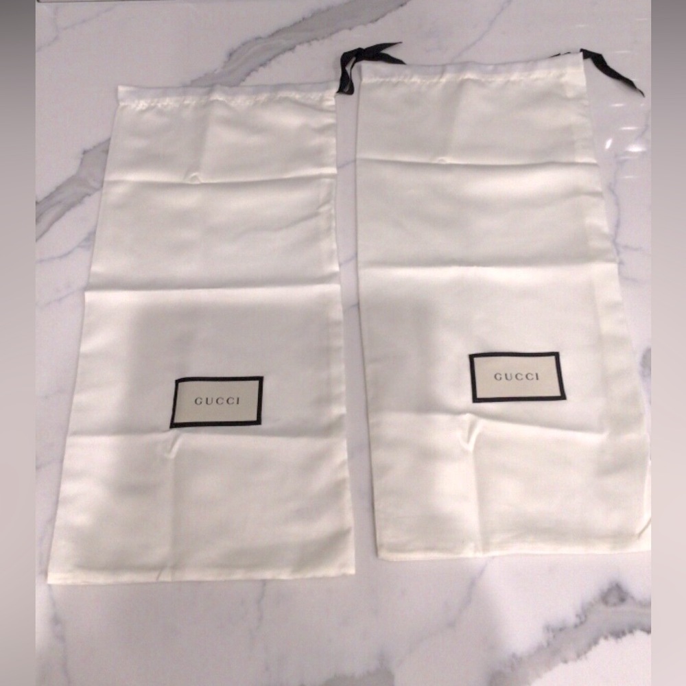 (LOT OF 2) ✨GUCCI DRAWSTRING SHOE DUSTER BAGS✨